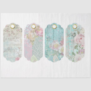 Vintage Blue Junk Series Design 8 Tissue Paper