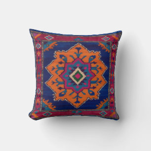 Vintage Blue Kilim Throw Pillows: Timeless Eleganc Cushion