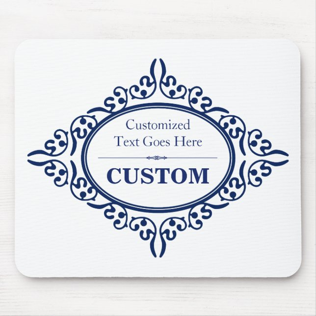 Vintage Blue Label 3 Mouse Pad (Front)