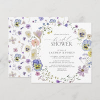 Vintage Blue Lavender Pressed Wildflower Shower