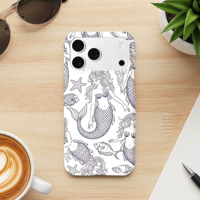 Vintage Blue Mermaid & Sea Life Pattern (Creator Uploaded)