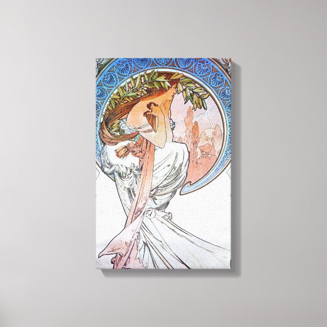 Vintage Blue Moon Goddess Canvas Print (Front)