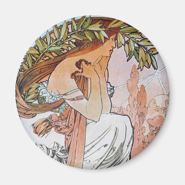 Vintage Blue Moon Goddess Magnet (Front)