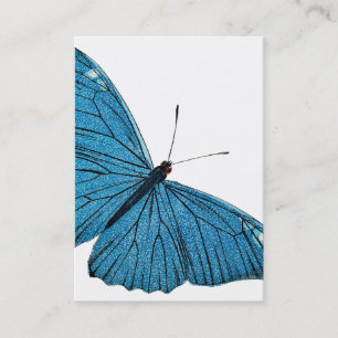 Vintage Blue Morpho Butterfly Customised Template Business Card