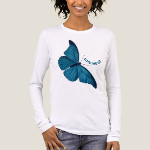 Vintage Blue Morpho Butterfly Love Me Do Tri-Blend Shirt