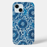 Vintage Blue Ornamental Floral Pattern