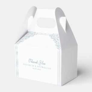 Vintage Blue Ornate Frame Favours Wedding Favour Box