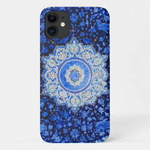 Vintage Blue Pattern With Floral Mandala Case-Mate iPhone Case