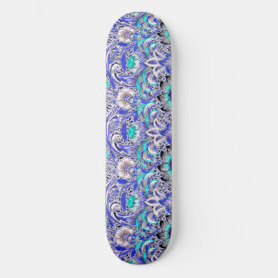 Vintage Blue pink William Morris's Corncockle Skateboard