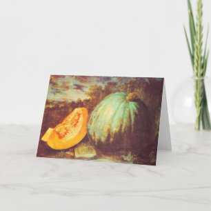 Vintage blue pumpkin card