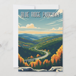 Vintage Blue Ridge Parkway Souvenir Holiday Card
