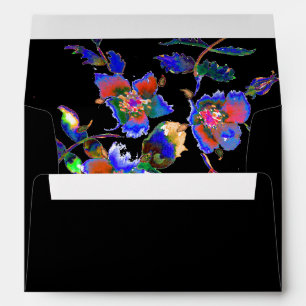 Vintage blue Rose Envelope