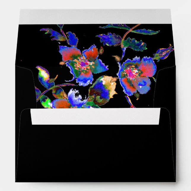 Vintage blue Rose Envelope (Back (Bottom))