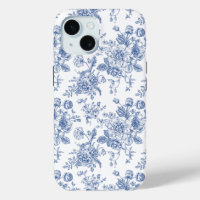 Vintage Blue Rose Floral Pattern