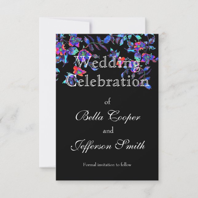 Vintage blue Rose - wedding invitation (Front)