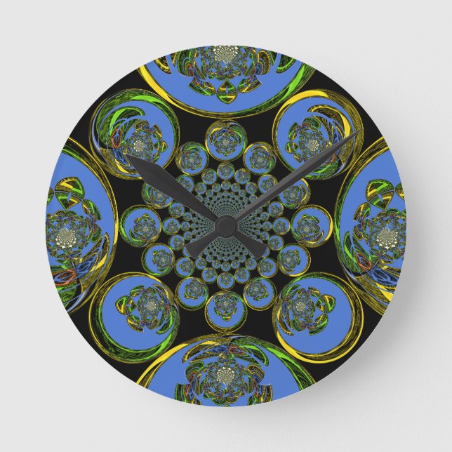 Vintage Blue Round Clock (Front)