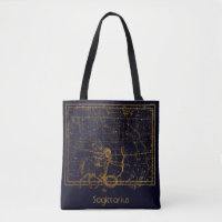 Vintage Blue Sagittarius Zodiac Astrology Sign