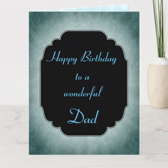 Vintage blue stars Birthday wonderful Dad Greeting Card (Front)