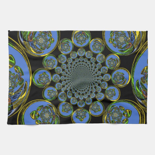 Vintage Blue Tea Towel (Horizontal)