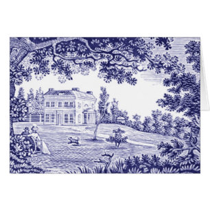 Vintage Blue Toile French Countryside