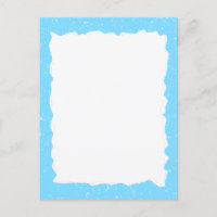 Vintage Blue Torn Paper Custom Border Template
