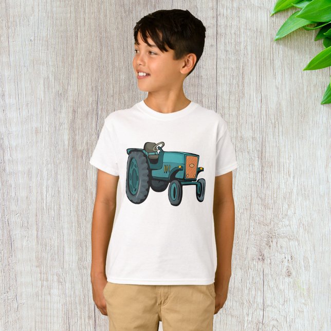 Vintage Blue Tractor Farm Life T-Shirt (Creator Uploaded)