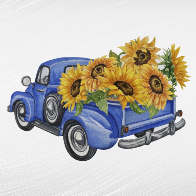 Vintage Blue Truck Sunflowers  (Creator Uploaded)