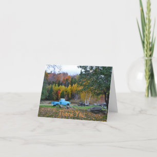 Vintage Blue Truck Thank You Card