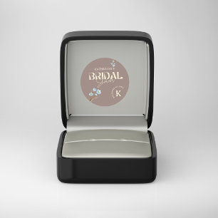 Vintage Blue Watercolor Floral Bridal Shower Classic Round Sticker