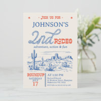 Vintage Blue Western Desert Rodeo 2nd Birthday