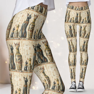 Vintage Blue White Birds Jade Floral Red Botanical Leggings