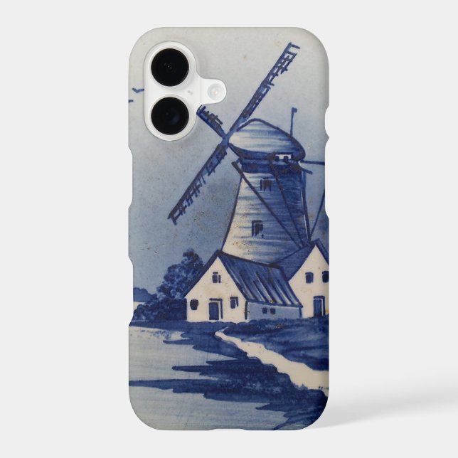 Vintage Blue White Delft Windmill (Back)