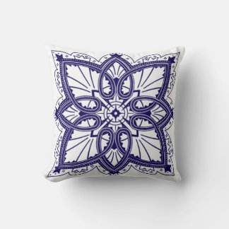 Vintage Blue & White Design - Pillow