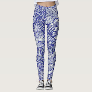 Vintage Blue & White Floral Leggings