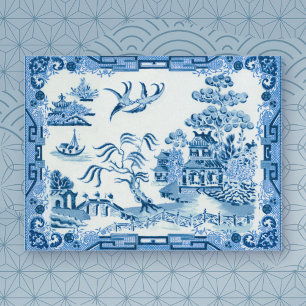 Vintage Blue Willow Note Card