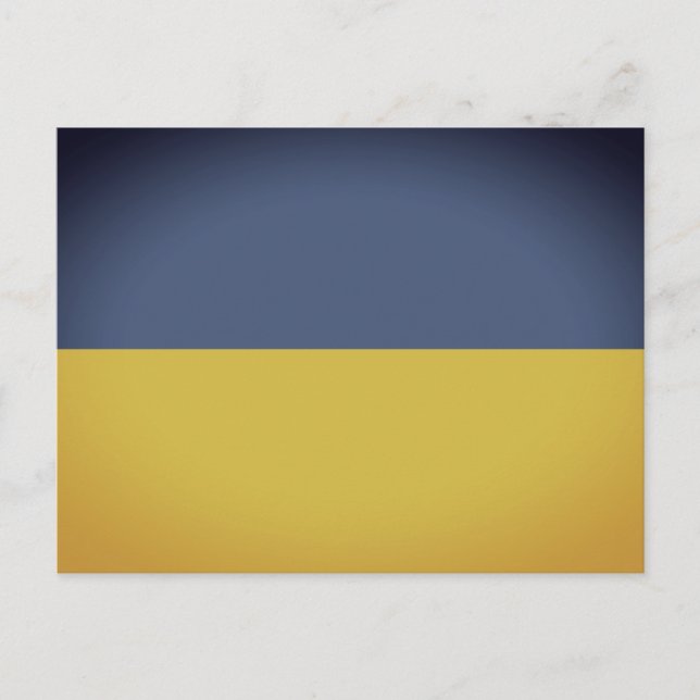 Vintage blue yellow Ukrainian flag post cards (Front)