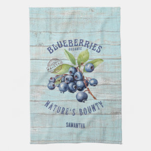 Vintage Blueberry – Botanical Fruit  Tea Towel