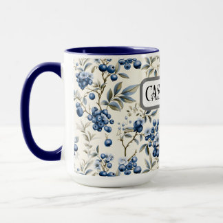 Vintage Blueberry Personalised Mug