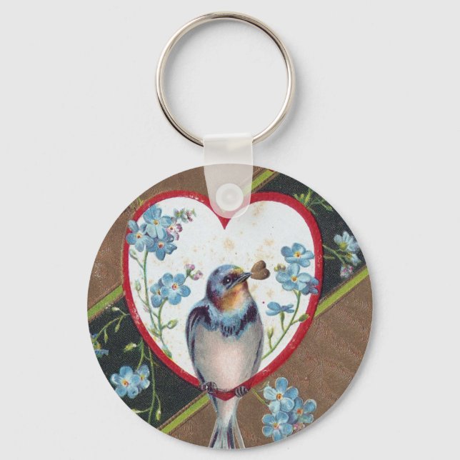 Vintage Bluebird Key Ring (Front)