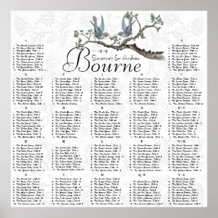 Vintage Bluebird Weddings Reception Seating Chart