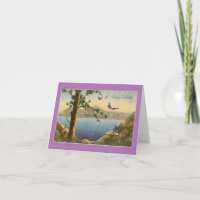 Vintage Bluebirds Mum Birthday Card