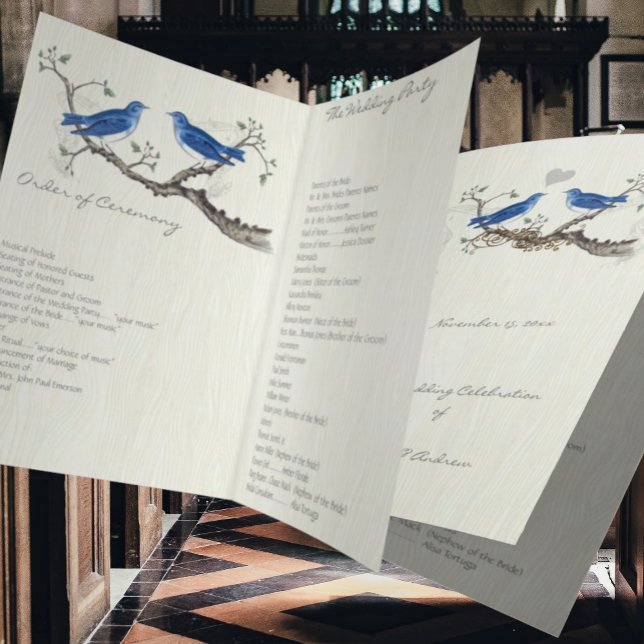 Vintage Bluebirds  Woodgrain Program (Creator Uploaded)