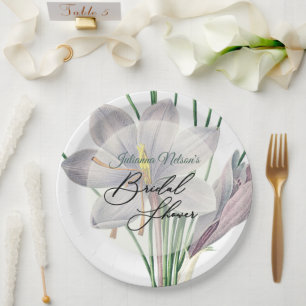 Vintage blumen paper plates
