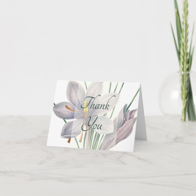 Vintage blumen  thank you card (Front)