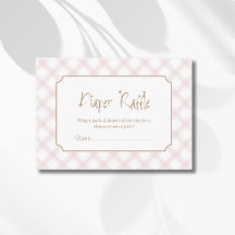 Vintage Blush Chequered Diamond Diaper Raffle