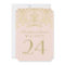 Vintage Blush Damask Gold Table Number Card