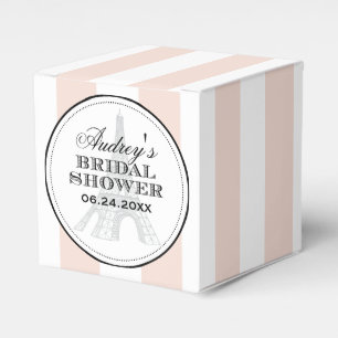 Vintage Blush Eiffel Tower Paris Bridal Shower Favour Box