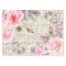 Vintage Blush Floral Roses Old Letter Decoupage