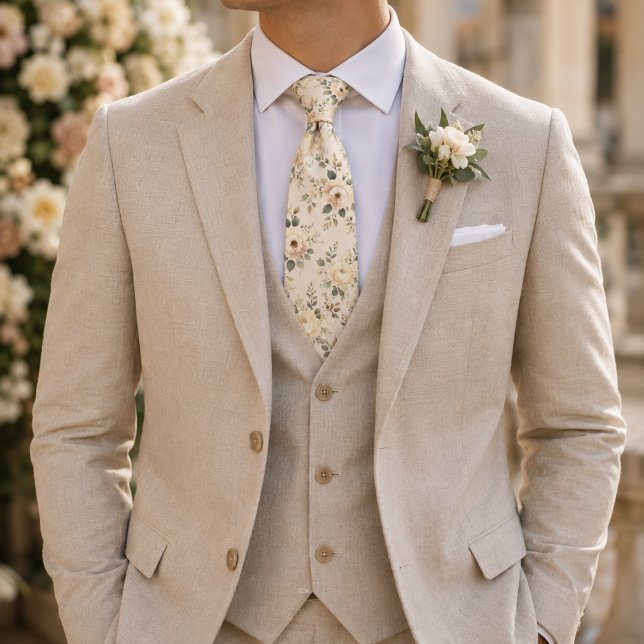 Vintage Blush Floral  Tie (Creator Uploaded)