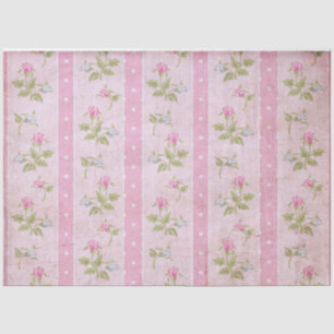 Vintage Blush peony floral decoupage Tissue Paper